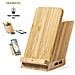 Porta Matite Multifunzionale Caricabatterie Wireless 5w.nature Bamboo 4 Porte. Usb 2.0 - Foto miniatura 4