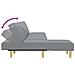 Divano Letto a L Grigio Chiaro 255x140x70 cm in Tessuto - Foto miniatura 6
