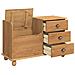 Panchina di Stoccaggio "ASKIM" Marrone 100x39x62 cm Legno Massello Pino - Foto miniatura 5