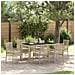 Set da pranzo per giardino 7 pezzi con cuscini in polirattan beige - Foto miniatura 2