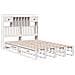 Letto Libreria senza Materasso Bianco 135x190 cm Legno di Pino - Foto miniatura 3