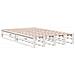 Letto Libreria senza Materasso Bianco 135x190 cm Legno di Pino - Foto miniatura 5