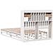 Letto Libreria senza Materasso Bianco 135x190 cm Legno di Pino - Foto miniatura 8