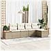 Set Divano da Giardino 5 pcs beige e panna 184 x 62 x 85 cm - Foto miniatura 2