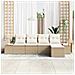 Set Divano da Giardino 5 pcs beige e panna 184 x 62 x 85 cm - Foto miniatura 3