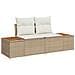 Set Divano da Giardino 5 pcs beige e panna 184 x 62 x 85 cm - Foto miniatura 4
