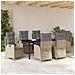 Set da Pranzo per Giardino 7 pcs Beige polyrattan - Foto miniatura 4