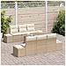 Set Divano da Giardino 7 pcs Beige e bianco - Foto miniatura 2