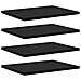Scaffale 4 pcs Nero 40 x 30 x 1.5 cm Legno multistrato - Foto miniatura 1