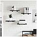 Scaffale 4 pcs Nero 40 x 30 x 1.5 cm Legno multistrato - Foto miniatura 3
