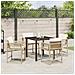 Set da Pranzo per Giardino 5 pcs Beige polyrattan - Foto miniatura 4