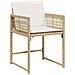 Set da Pranzo per Giardino 5 pcs Beige polyrattan - Foto miniatura 6