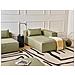 Chaise Longue Versione Sinistra Brande Tessuto Verde Chiaro - Foto miniatura 1