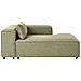 Chaise Longue Versione Sinistra Brande Tessuto Verde Chiaro - Foto miniatura 2
