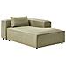 Chaise Longue Versione Sinistra Brande Tessuto Verde Chiaro - Foto miniatura 3