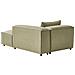 Chaise Longue Versione Sinistra Brande Tessuto Verde Chiaro - Foto miniatura 4