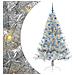 Albero di Natale artificiale con luci integrate Argento 180 cm - Foto miniatura 1