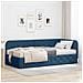 Cornice del letto ad angolo Blu 90 x 200 cm Tessuto - Foto miniatura 2