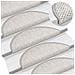 Tappeti Adesivi Scale Aspetto Sisal 30 pz 56x17x3 cm Platino - Foto miniatura 6