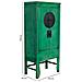 Armadio In Legno Verde 84x50x194h Cm - Foto miniatura 3