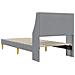 Struttura del letto Grigio chiaro 100 x 200 cm Tessuto - Foto miniatura 6