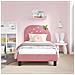 Struttura letto bambini con testata Rosa 80 x 160 cm Velluto - Foto miniatura 3