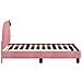 Struttura letto bambini con testata Rosa 80 x 160 cm Velluto - Foto miniatura 6