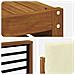 Set divani 11 pcs Naturale e Crema Legno di Acacia Massello - Foto miniatura 7