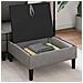 Pouf con Storage Grigio scuro Velluto - Foto miniatura 3