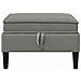 Pouf con Storage Grigio scuro Velluto - Foto miniatura 4