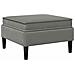 Pouf con Storage Grigio scuro Velluto - Foto miniatura 6