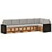 Set divano sezionale con cuscino 6 pcs Naturale e Grigio Chiaro - Foto miniatura 1