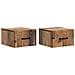 Mobiletto da notte a muro 2 pcs Legno antico 34,5 x 33 x 20 cm - Foto miniatura 1