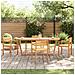 Tavolo da pranzo ovale da giardino 200x90x75 cm in Legno Massello di Acacia - Foto miniatura 2