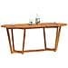 Tavolo da pranzo ovale da giardino 200x90x75 cm in Legno Massello di Acacia - Foto miniatura 4
