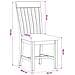 Sedia da pranzo 2 pcs Legno di Quercia Massello Beige - Foto miniatura 8
