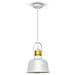 Lampadario Portalampada 1mt E27 Elegant Stylish Ø230mm Alluminio - Mod Vt-7422 - Sku 3729 - Bianco - Foto miniatura 2