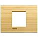 Placca 2 Posti Centrali Quadra Living Light Bamboo Lna4819lba - Foto miniatura 1