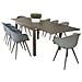Jerri - Set Tavolo In Alluminio Cm 135/270 X 90 X 75 H Con 8 Poltrone Dynamo - Foto miniatura 1