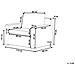 Set Di 2 Poltrone Da Giardino Rattan Marrone Chiaro Cuscini Bianco Crema Ardea - Foto miniatura 8
