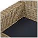 Set Di 2 Poltrone Da Giardino Rattan Marrone Chiaro Cuscini Bianco Crema Ardea - Foto miniatura 13