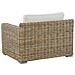 Set Di 2 Poltrone Da Giardino Rattan Marrone Chiaro Cuscini Bianco Crema Ardea - Foto miniatura 14