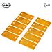 10 X Trailer Rettangolari Giallo Riflettori Riflettente Rettangolare Per Cancello Messaggi Rettangolare Posteriore Riflettori Vite Di Fissaggio Rimorchio Riflettore Rv Adatto Trattore Stradale Porta Riflettori (giallo)  - Foto miniatura 1