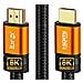 2.1 Cavo Hdmi 8k 2m Ultra Hd Piombo Ad Alta Velocit Cord 48gbps Supporti 8k 60 Hz 4k 4320p 120hz Compatibile Con La Funzione Fuoco Tv Supporto 3d Ethernet 8k Uhd 3d-xbox Playstation Ps3 Ps4 Pc - Arancione - Foto miniatura 1