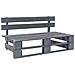 Divano Centrale Giardino su Pallet Grigio Legno Pino Impregnato - Foto miniatura 2