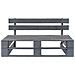 Divano Centrale Giardino su Pallet Grigio Legno Pino Impregnato - Foto miniatura 3
