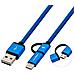 COO-CAB-U2MC-BL Cavo USB 1 m USB A USB C / Micro-USB B Maschio Blu - Foto miniatura 3