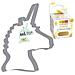 Tagliabiscotti Xxl In Acciaio Inox Unicorno + Glitter Alimentare Oro - Foto miniatura 1