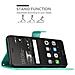 Cadorabo Custodia Compatibile Con Huawei P9 Lite In Turchese Fiore - Coperchio Protettivo In Design Floreale Con Chiusura Magnetica, Funzione Stand E Slot Per Carte - Foto miniatura 4