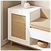 Scarpiera In Rattan Da Ingresso, Scarpiera Con Vano Contenitore, Scarpiera Decorativa Portascarpe Con Panca In Legno, 100x35x60cm Fsr128-w - Foto miniatura 3